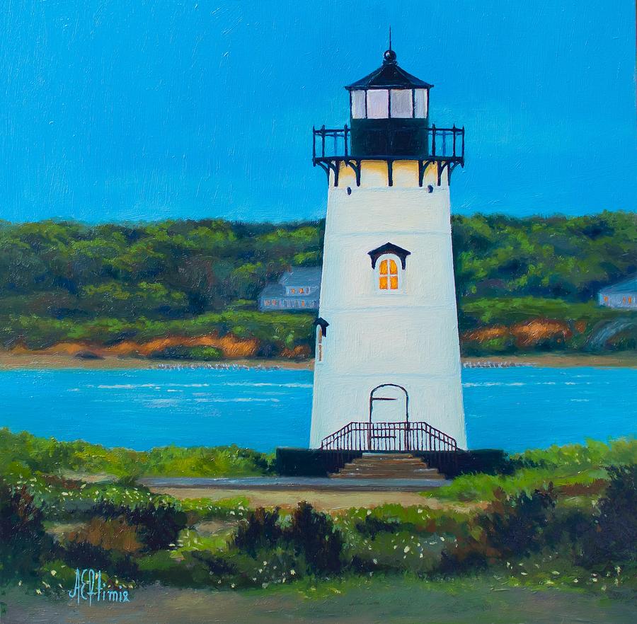 Beacon of light, Edgartown Painting by Adriana Eftimie - Fine Art America