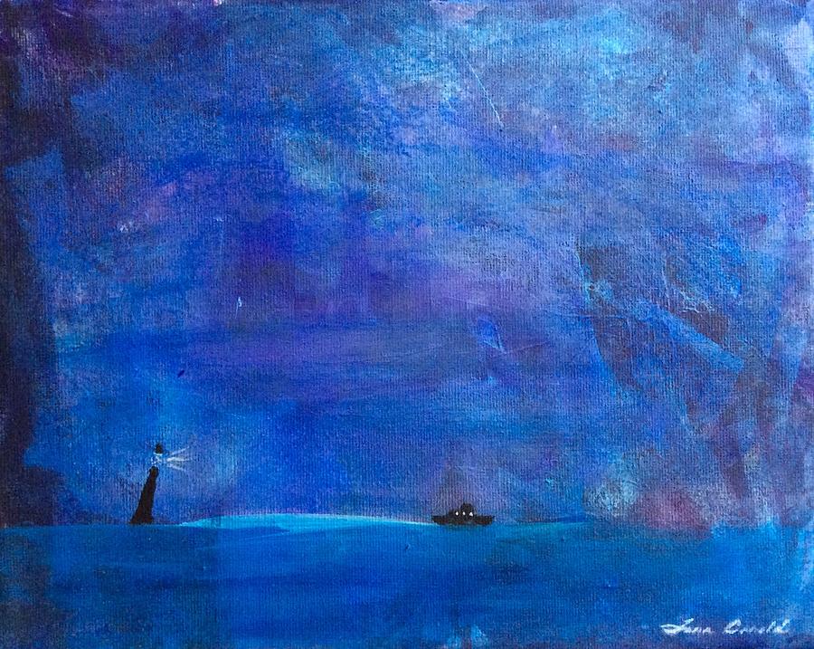 Ship Painting - Beacon of Light  by Tara Arnold