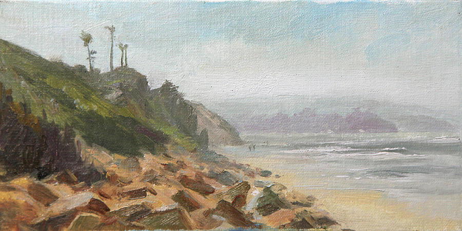 Carlsbad Painting - Beacons Beach, Looking South by Anna Rose Bain