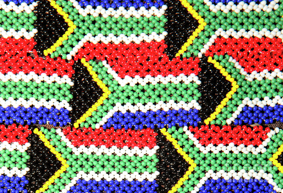 Beaded South African Flag Photograph by Neil Overy - Fine Art America