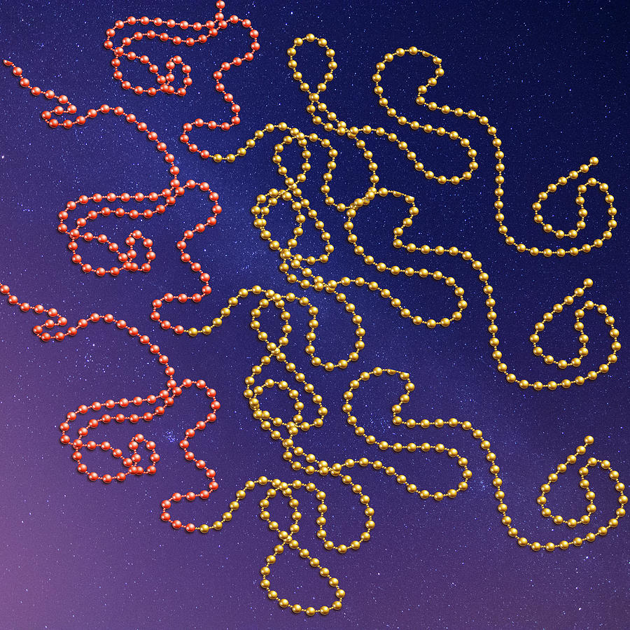 Beads Atop a Starry Sky Diagonal Digital Art by Ali Baucom