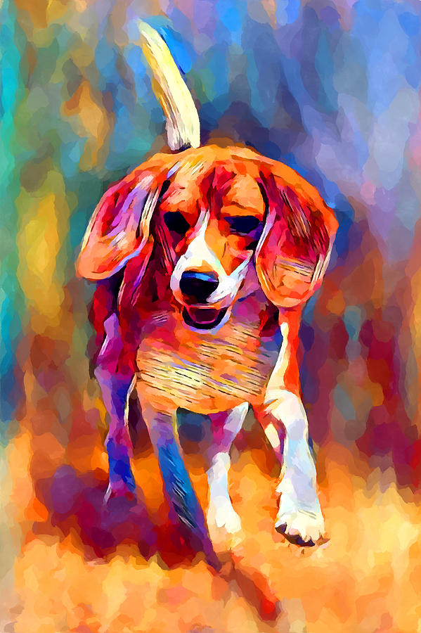 Beagle 5 Painting by Chris Butler