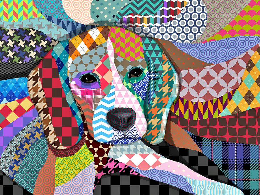 Beagle Dog 161 Digital Art by Lucie Dumas
