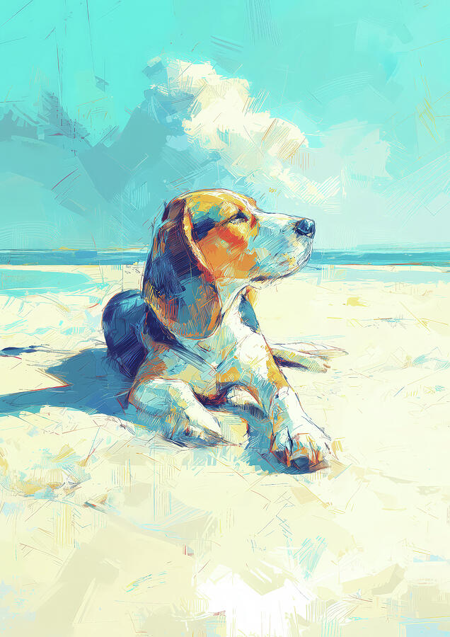 Beagle Beach Towel - Watercolor Beagle Beach Towel - Watercolor