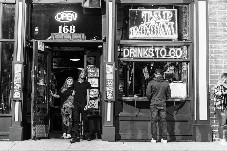Beale Street Memphis Black and White Drinks to go  Photograph by John McGraw