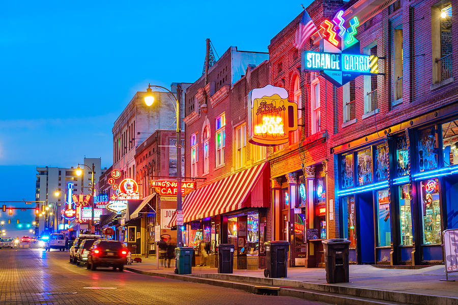 Beale Street Music District in Memphis Tennessee USA Photograph by Benedek