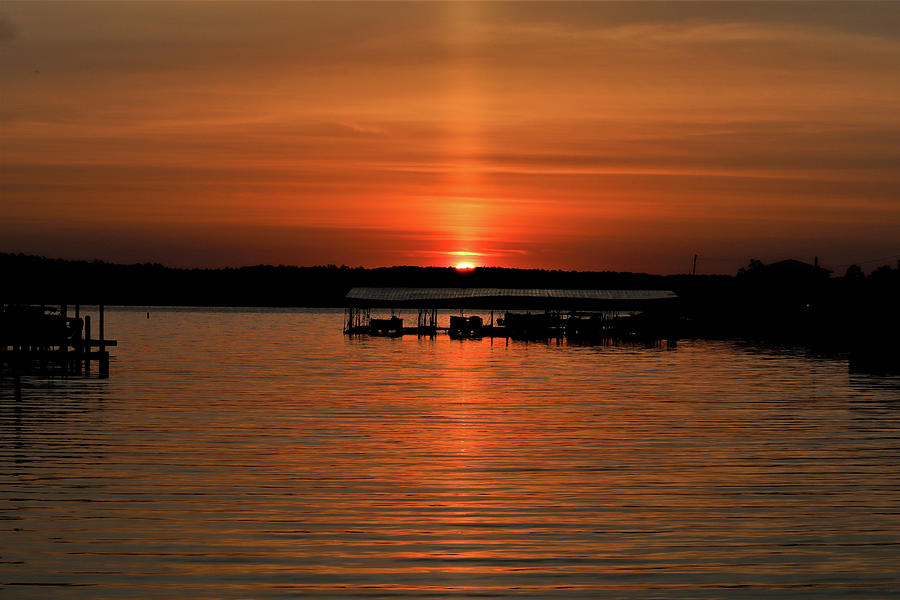 Beaming Up Lake Sunrise Photograph by Ed Williams