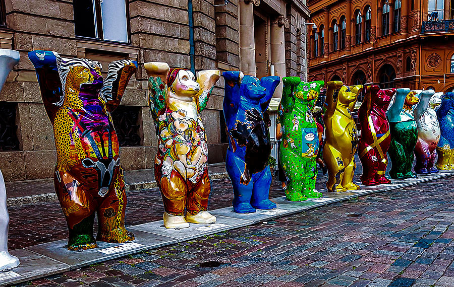 Bear alignement Riga Photograph by Liza Martin