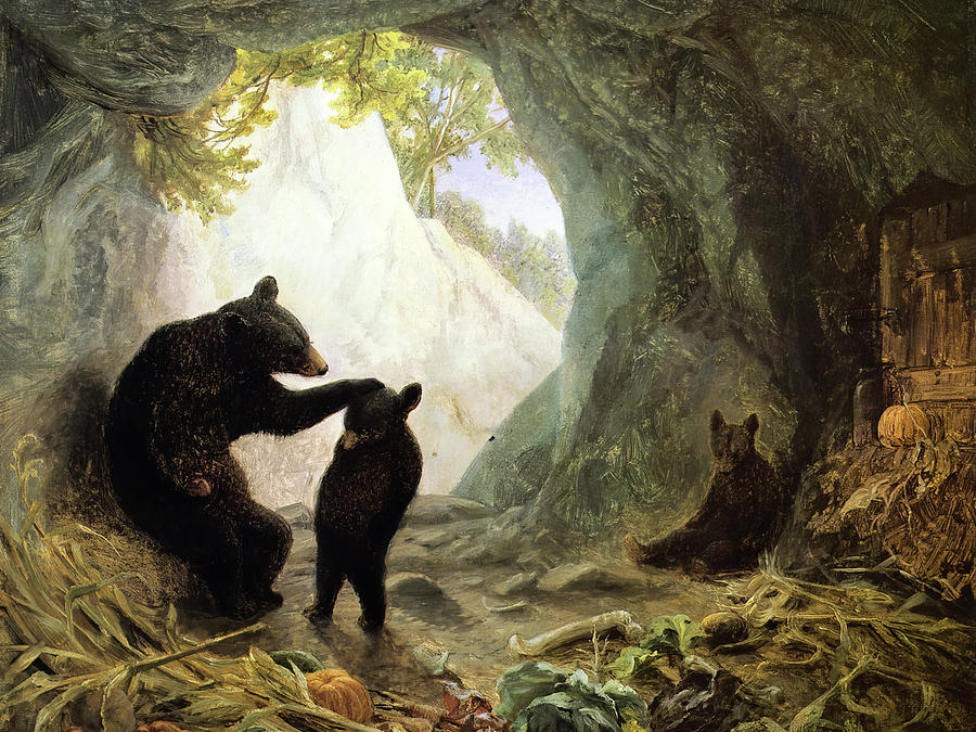 Animal Painting - Bear and Cubs by William Holbrook Beard
