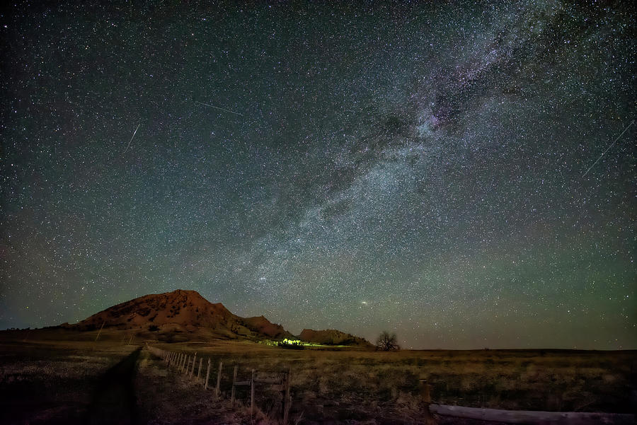 Bear Butte Studies the Cosmos Photograph by Fiskr Larsen