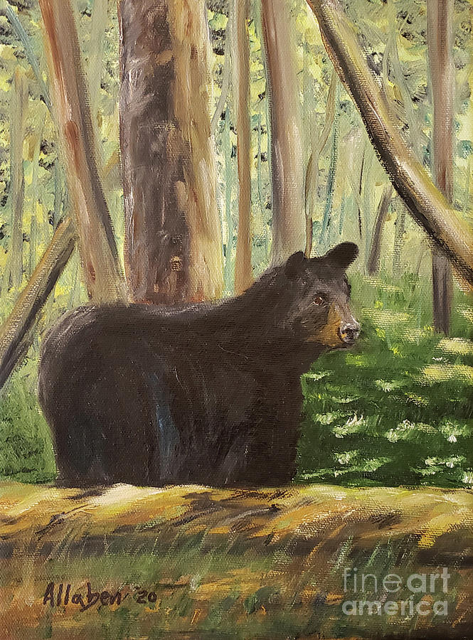 Black Bear Painting - Bear Country by Stanton Allaben Black Bear Painting - Bear Country by Stanton Allaben