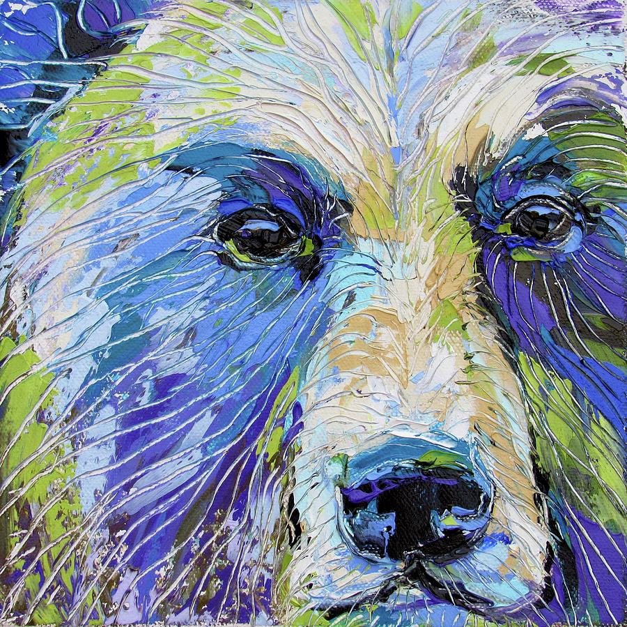 Bear in Blue Painting by Kathleen Steventon