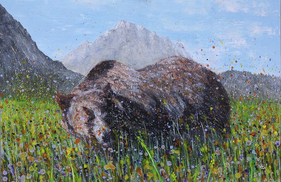 Bear in Spring Painting by Kevin Daly