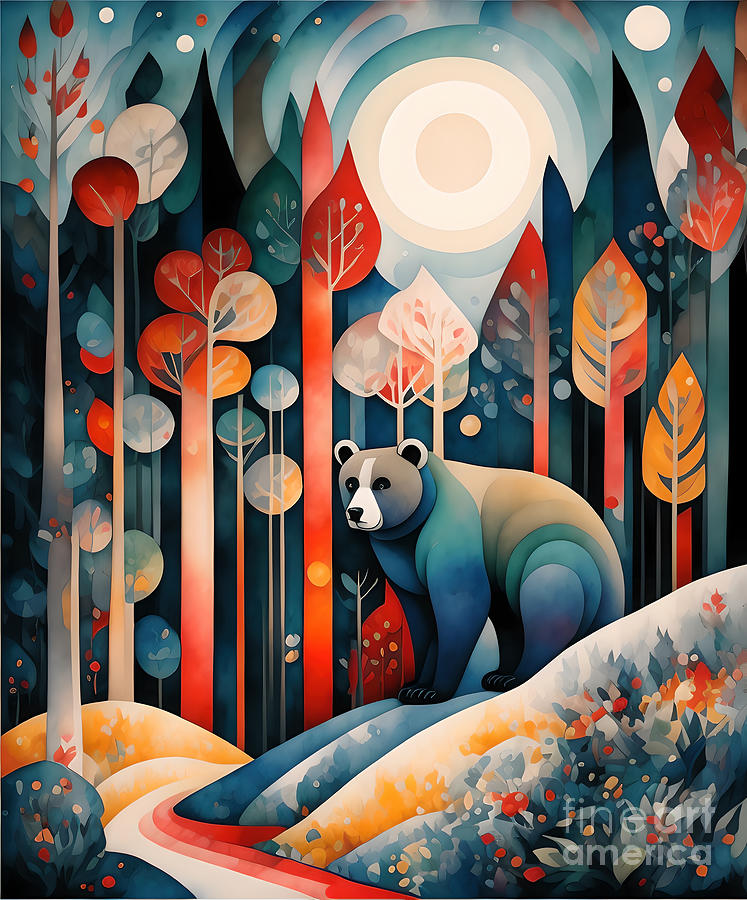 Bear In The Forest - 2 Digital Art by Philip Preston