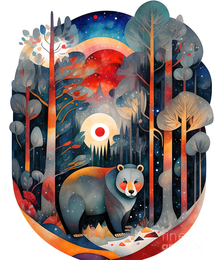 Bear In The Forest - 5 Digital Art by Philip Preston