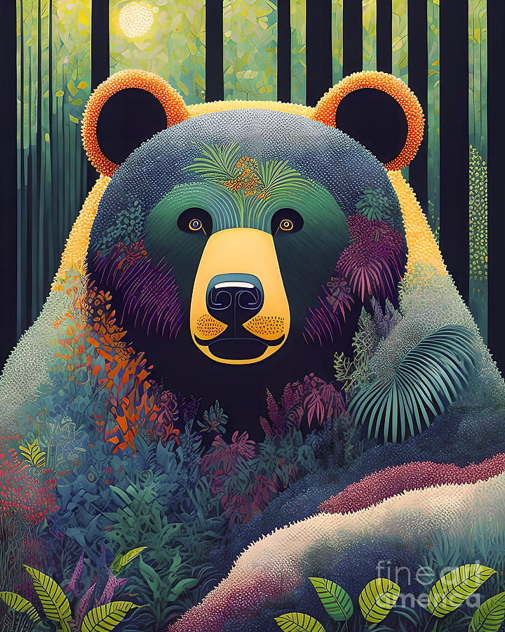 Bear In The Forest - 7SD Digital Art by Philip Preston