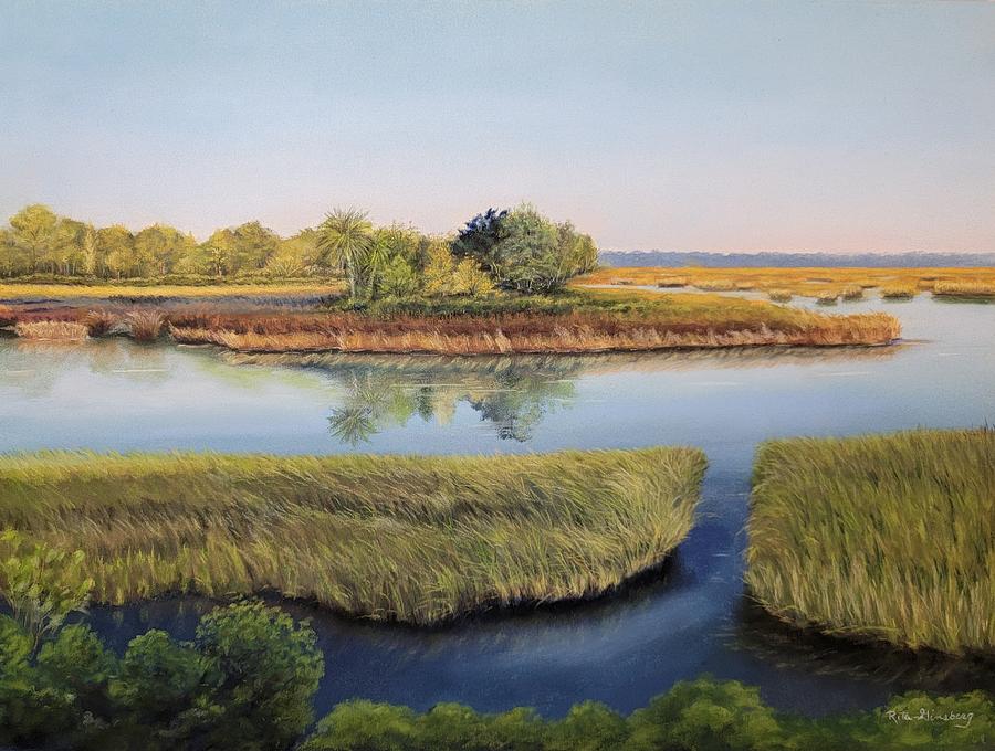 Bear Island Marsh Pastel by Rita Ginsberg - Fine Art America