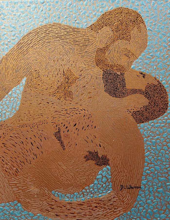 Bear Kiss Painting by Darren Whitson