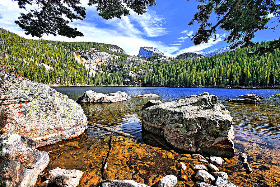 Bear lake at Rocky Mountain National Park. Photograph by James Steele