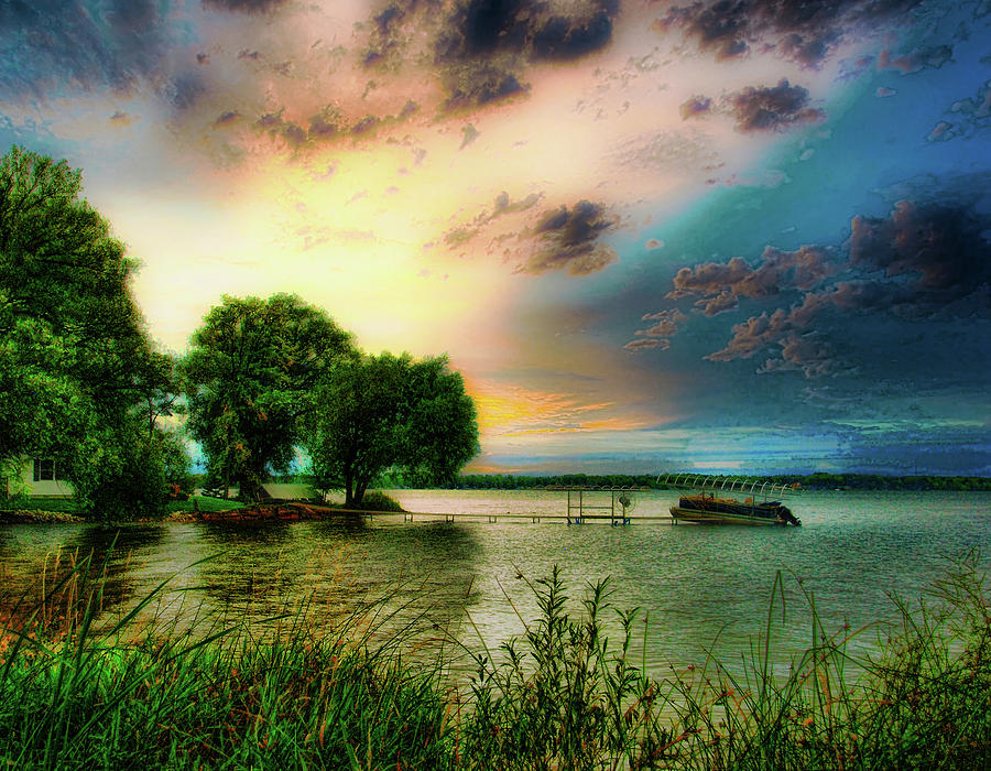 Bear Lake Michigan Near Sunset Photograph By Bill Jonscher