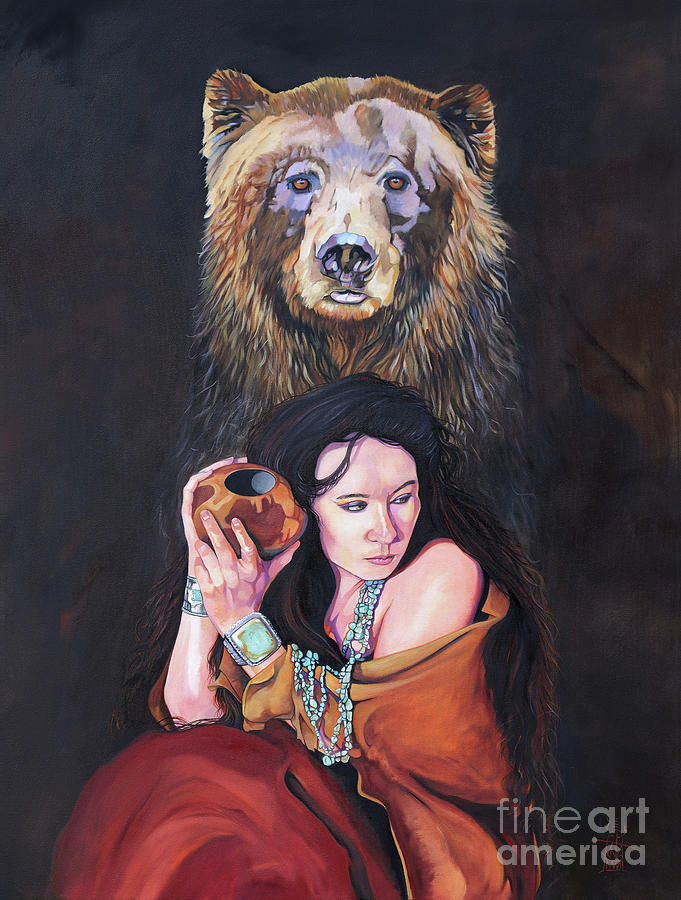 Bear Medicine Painting by J W Baker | Fine Art America