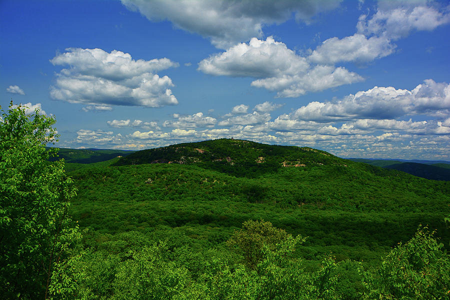 Bear Mountain from West Mountain With Thermal Clouds Photograph by Raymond Salani III