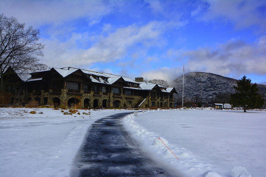 Bear Mountain Inn in Winter Photograph by Raymond Salani III