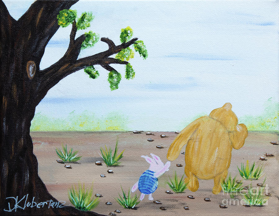Bear Plus Pig Equals Friendship Painting by Deborah Klubertanz