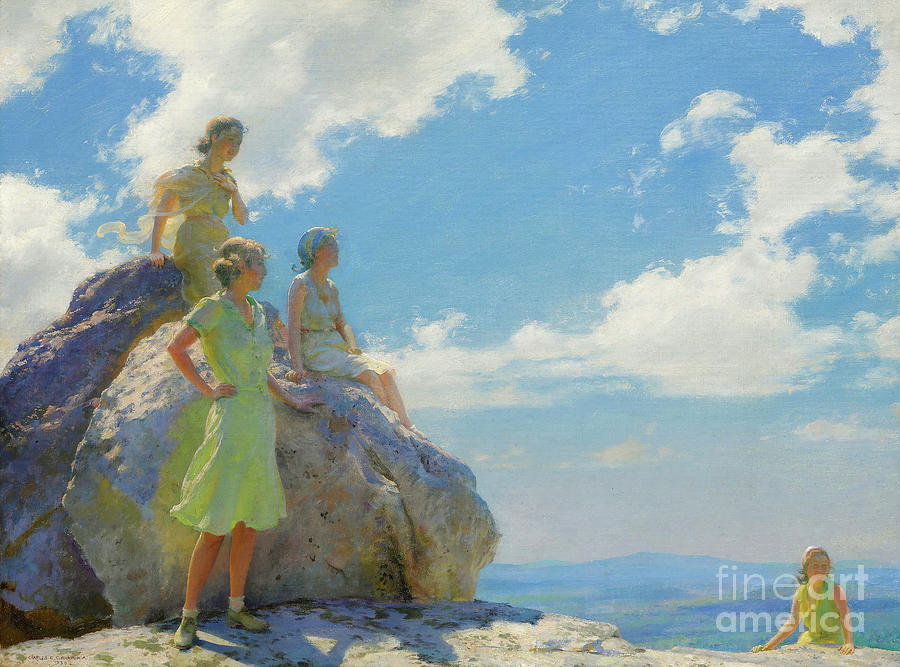 Bear Rocks by Charles Courtney Curran Painting by Sad Hill - Bizarre Los Angeles Archive