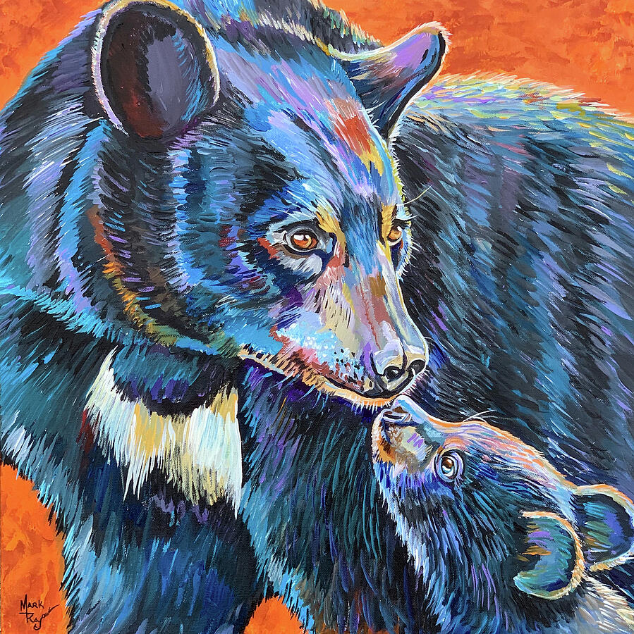 Bear Stare Painting by Mark Ray
