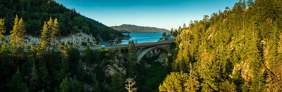 Bear Valley Dam and Big Bear Lake - Aerial Panorama Photograph by Halbergman Bear Valley Dam and Big Bear Lake - Aerial Panorama Photograph by Halbergman