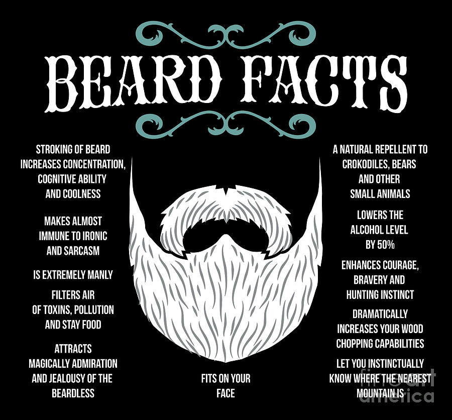 Beard Facts Facial Hair Digital Art by Mister Tee - Fine Art America