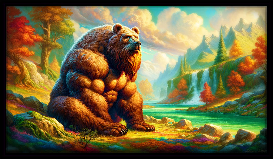 Bearded Bear Digital Art by Shawn Dall