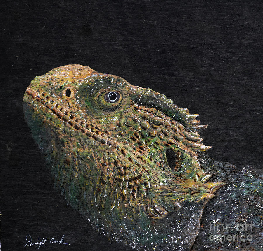 Bearded Dragon Painting - Bearded Dragon Painting by Dwight Cook