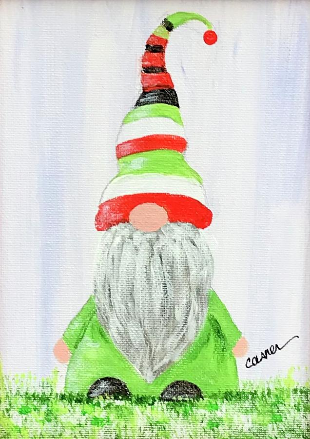 Bearded Gnome Painting by Colleen Casner