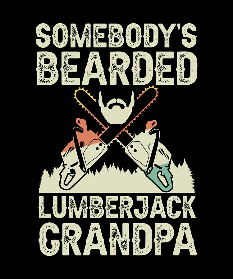 Vintage Digital Art - Bearded Lumberjack Grandpa by Me