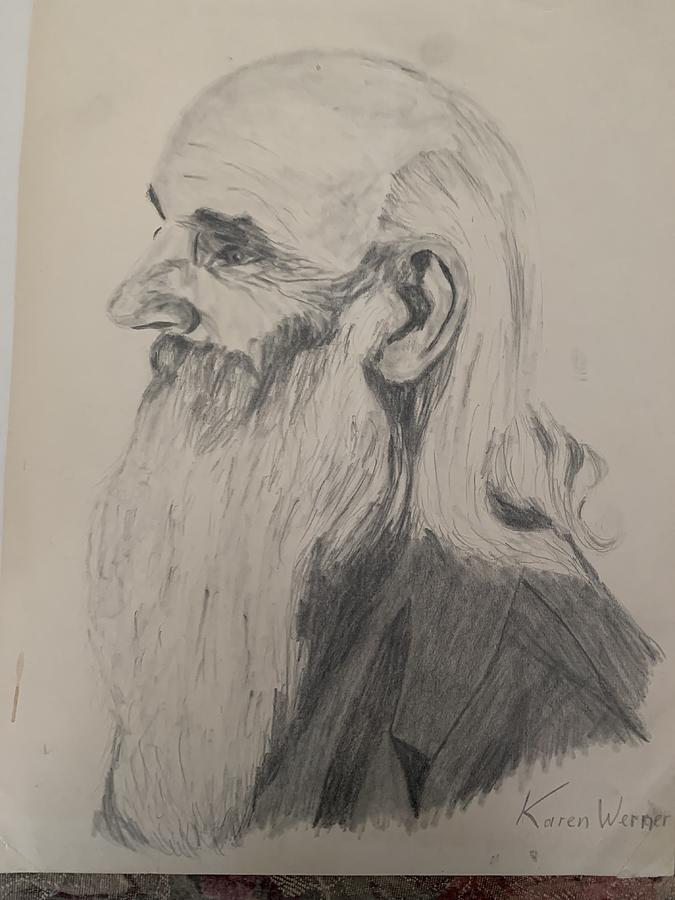 Bearded Man Drawing by Karin Bardell - Fine Art America