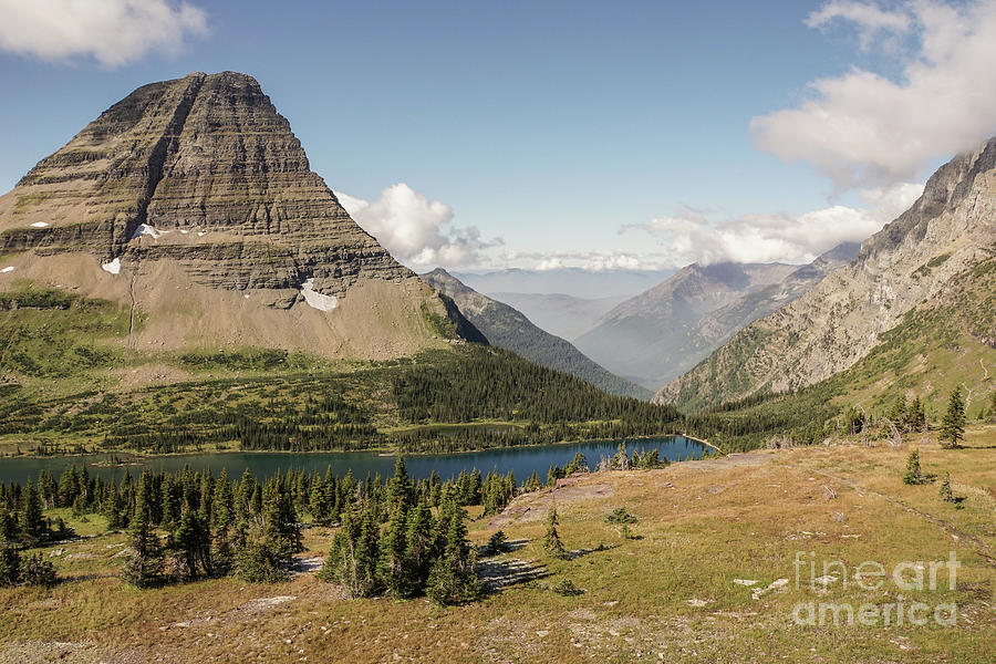 Glacier National Park Photograph - Bearhat Mountain and Hidden Lake #1 by Nancy Gleason