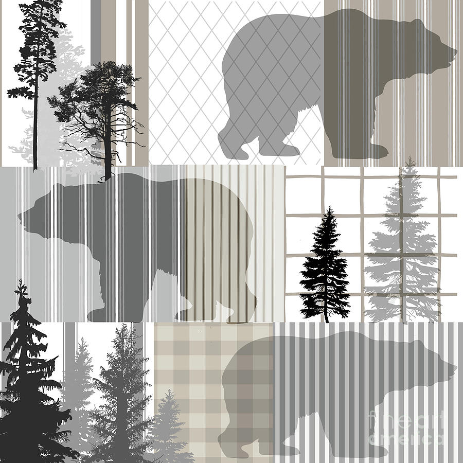 Bears and Plaids Digital Art by Mindy Sommers