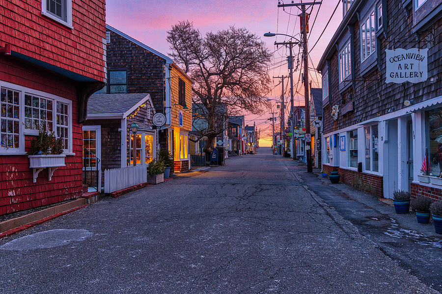 Bearskin Neck at sunrise in Rockport on Cape Ann Massachusetts. Photograph by Juergen Roth