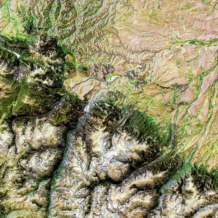 Beartooth Mountains Montana From Space Photograph by M G Whittingham ...