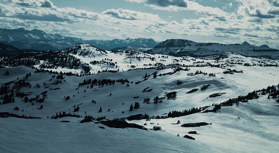 Beartooth Mountains Winter Landscape Photograph by Dan Sproul