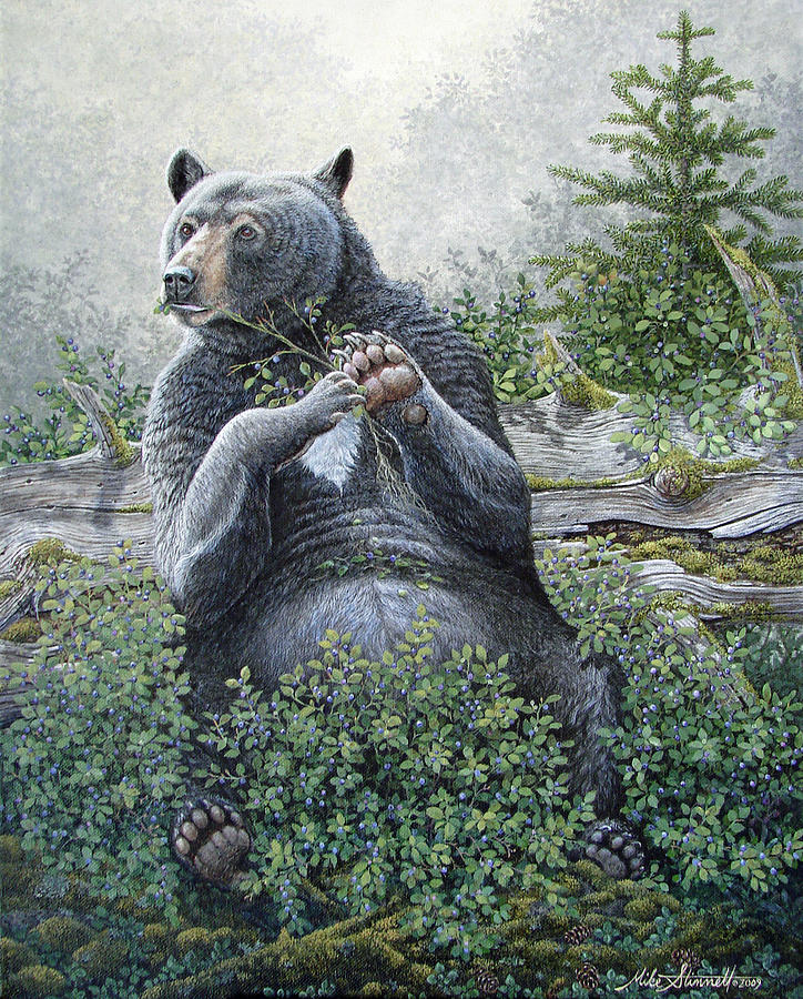 Berry Bear Painting by Mike Stinnett