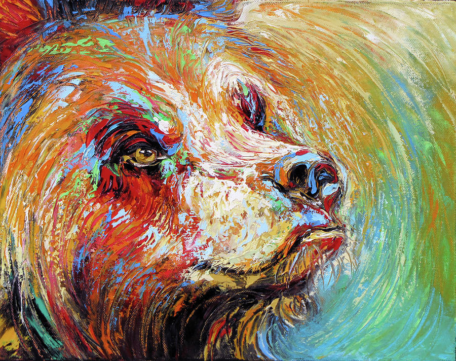 Bear Painting - Beary Nice by Kathleen Steventon