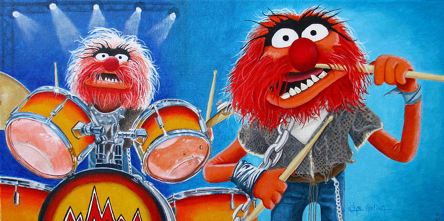 Beast on the Drums Painting by Al  Molina