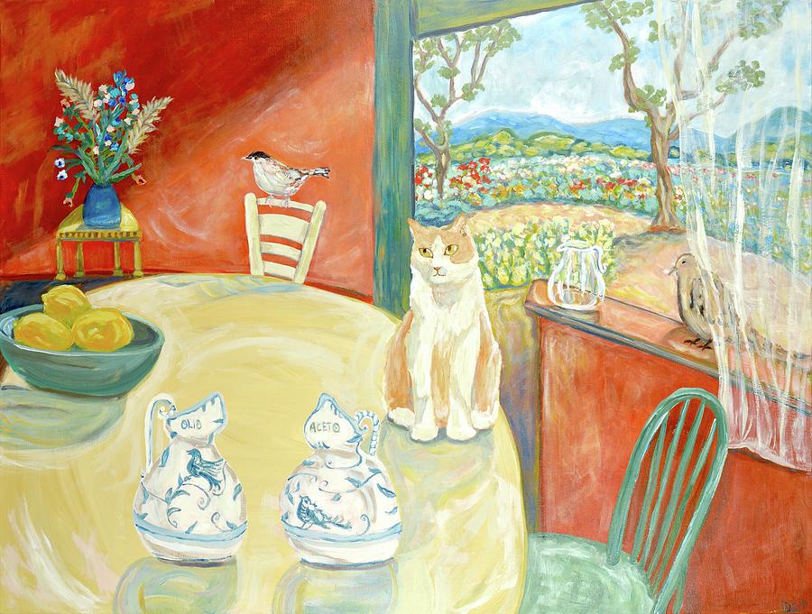 Lemon Painting - Beasties Window by Deborah Eve ALASTRA