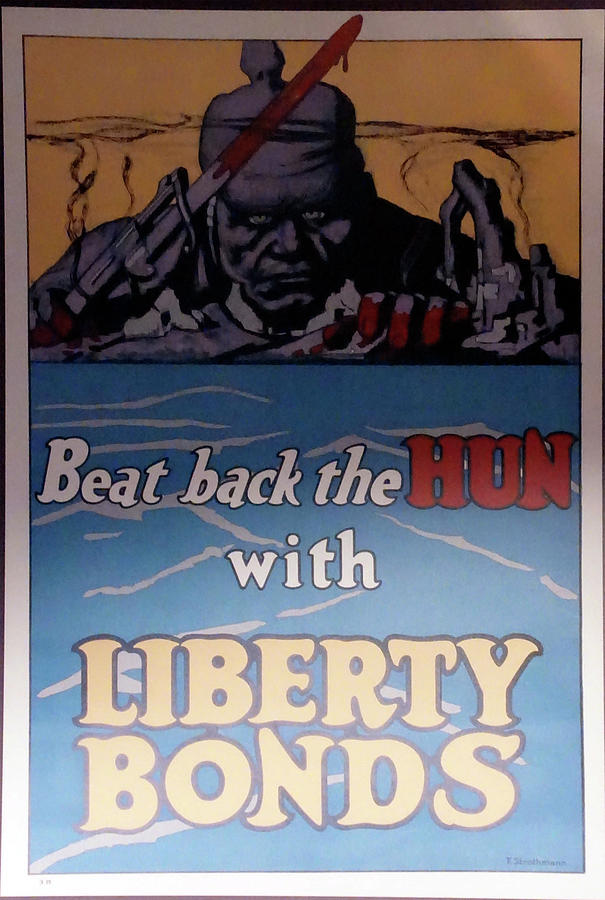 Beat the Hun with Liberty Bonds  - World War I campaign poster Photograph by Steve Estvanik