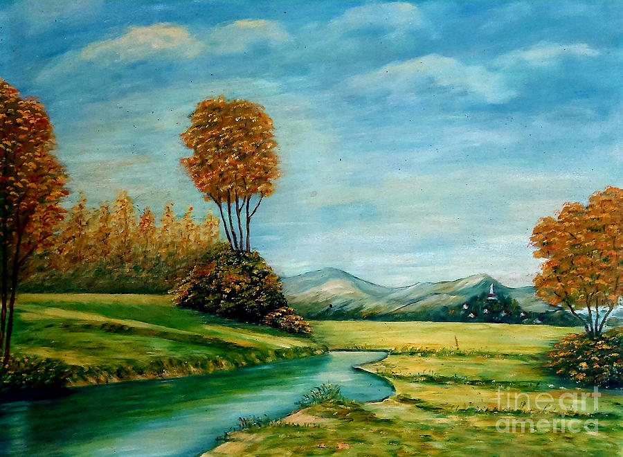 Beatiful Nature in Serbia Painting by Marina Citic - Fine Art America