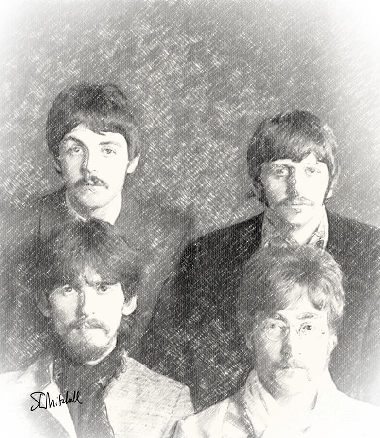 Beatles 66 Drawing by Steve Mitchell Beatles 66 Drawing by Steve Mitchell