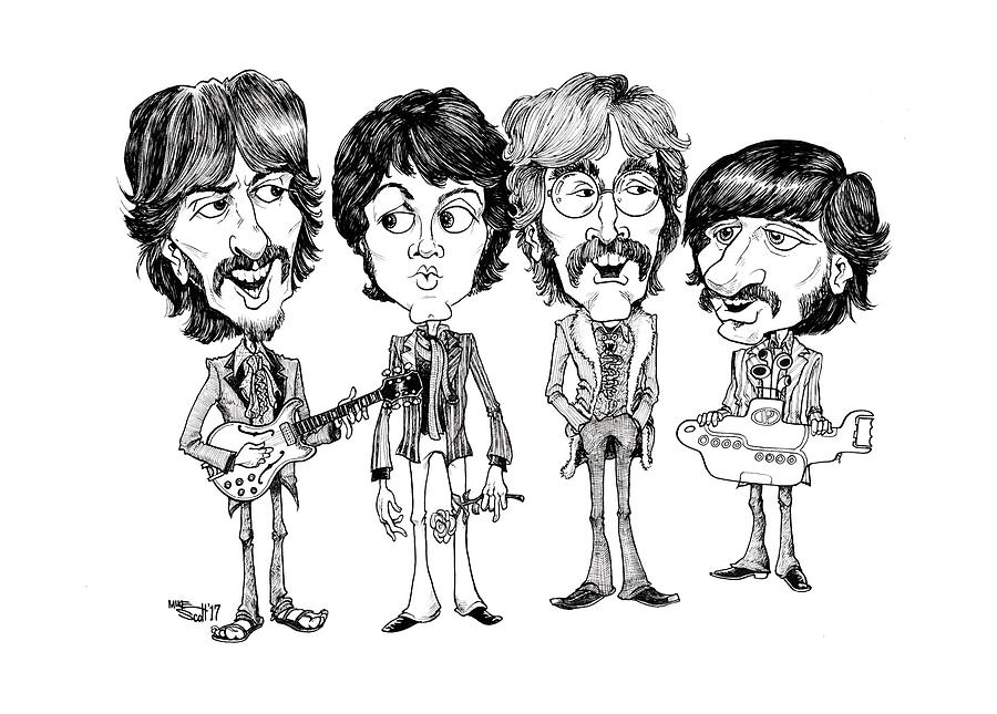 Beatles 67 Drawing by Mike Scott